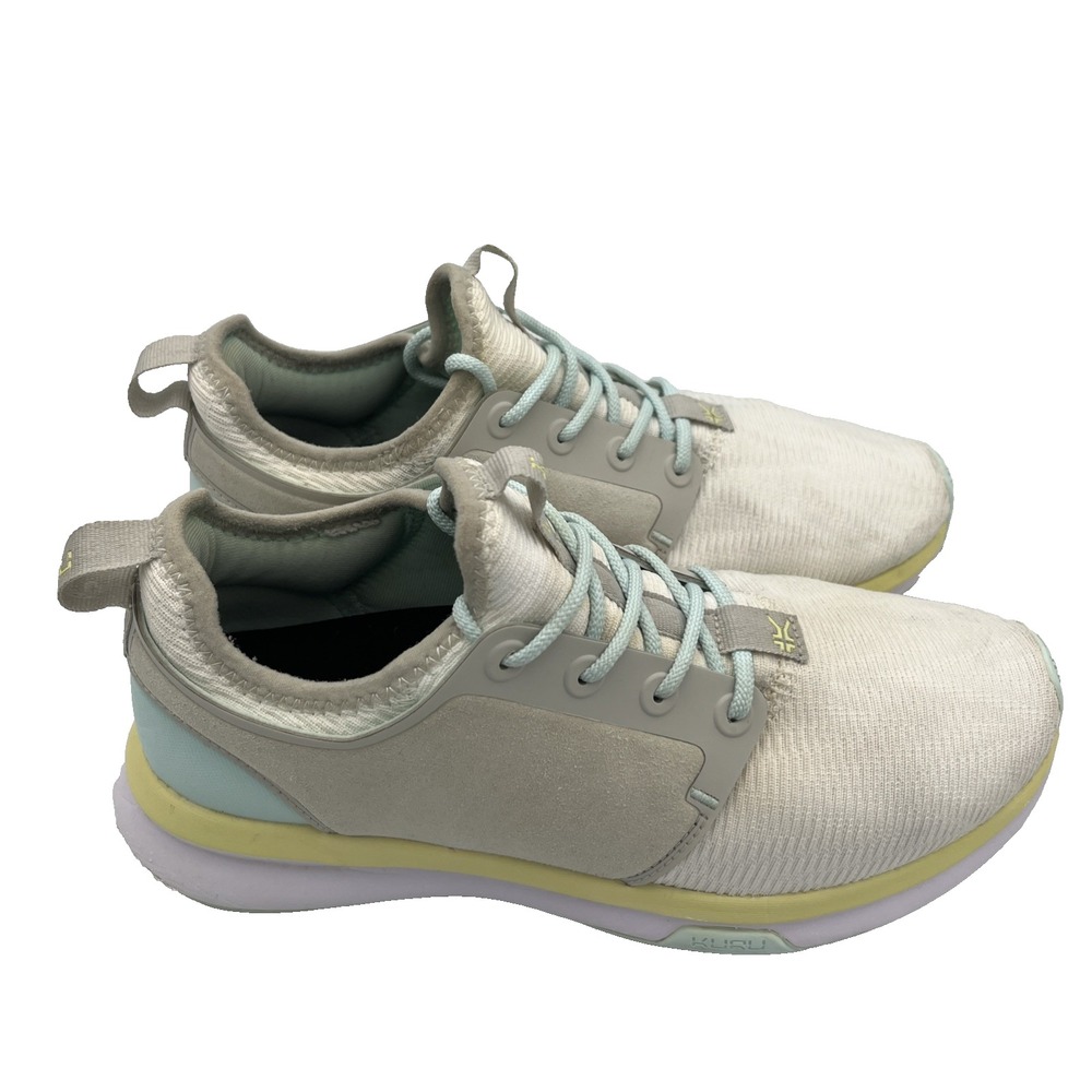 Kuru Atom Cloud Sneakers Womens 8.5 Gray Yellow Lace Up Athletic‎ Running Shoes - Picture 8 of 14